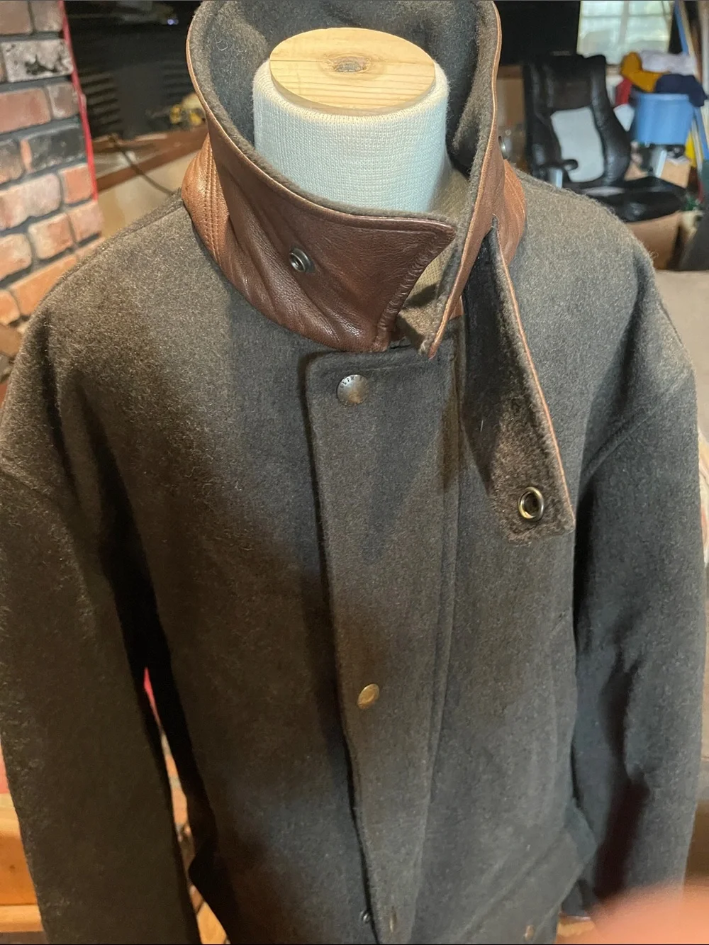 Polo by Ralph Lauren Men's Hunter Green Wool Pea Coat size Medium